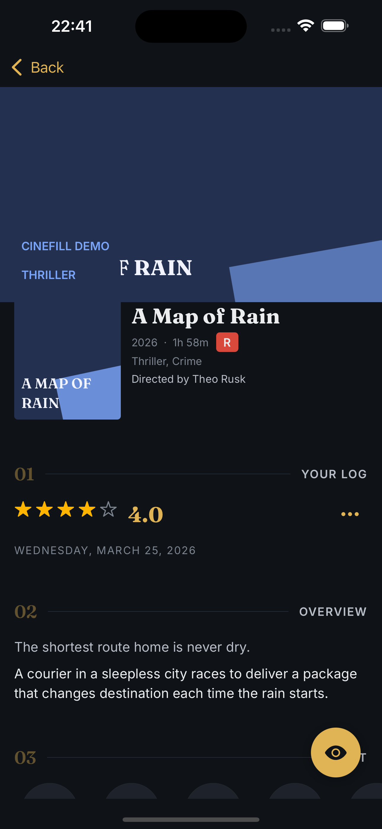 Film detail — Watched / Watchlist badges in context